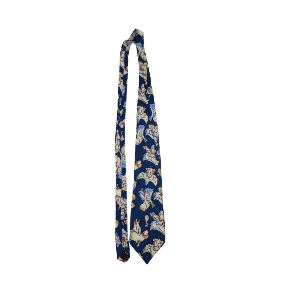 VINTAGE WARNER BROS LOONEY TUNES BY BALANCINE TIE MEN NECKTIE 1993 100% SILK 60"
